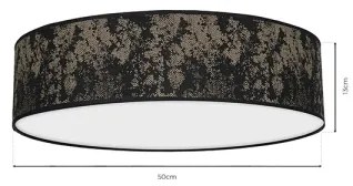 Plafonieră SATINO 3xE27/60W/230V neagră/aurie