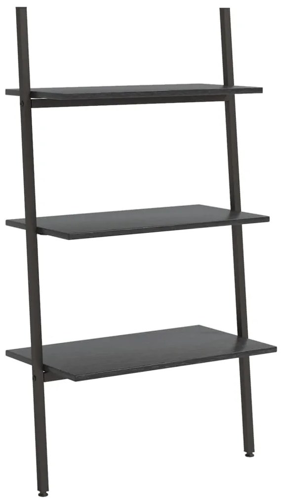 336372 vidaXL Raft înclinat cu 3 niveluri, negru, 64x34x116 cm