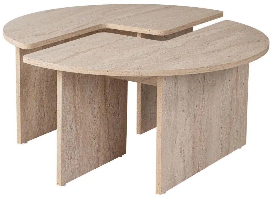 Masă de cafea LUVIA, decor marmură bej