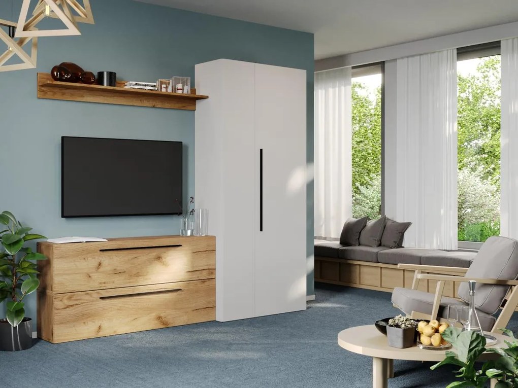 Set Mobila Living Tapo Stejar/Alb C27