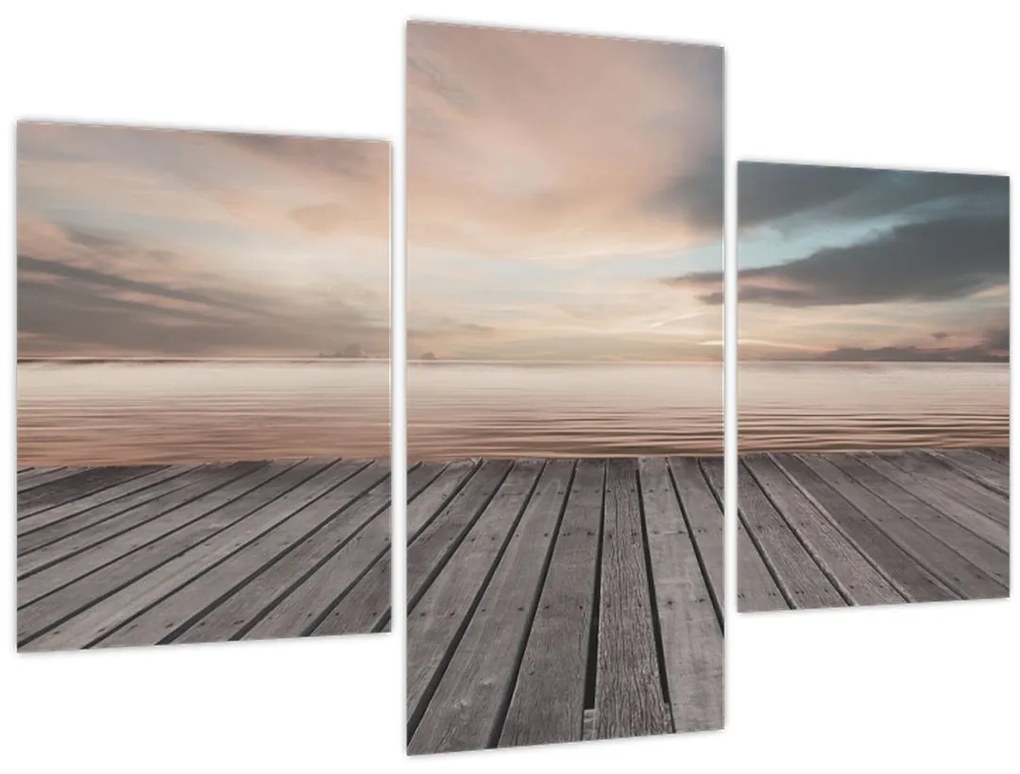 Tablou - Pier la apus de soare (90x60 cm)