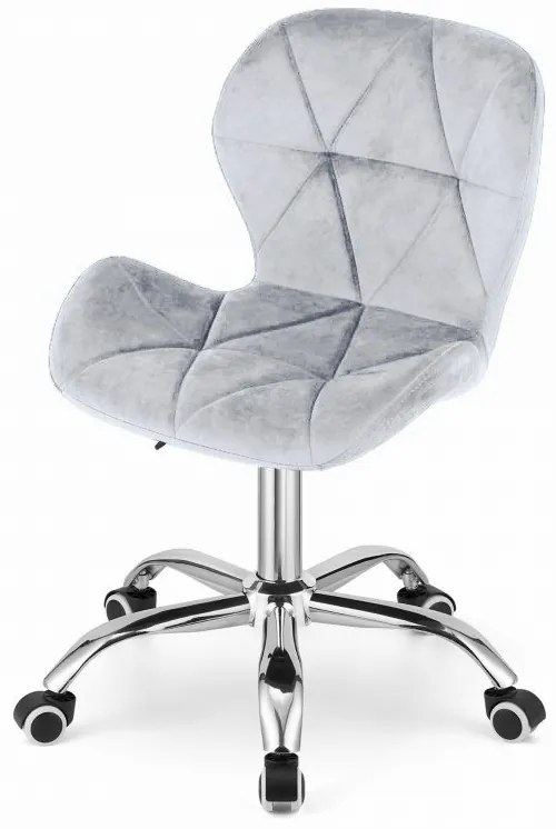 Set pentru birou – birou pliabil ZARIMO 80×40 cm stejar sonoma + scaun de birou AVOLA VELVET gri deschis
