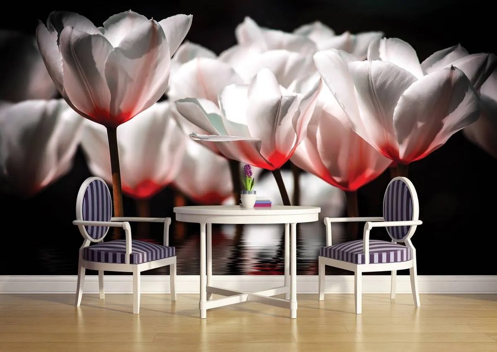 Fototapet - Flori - tonul roșu (152,5x104 cm)