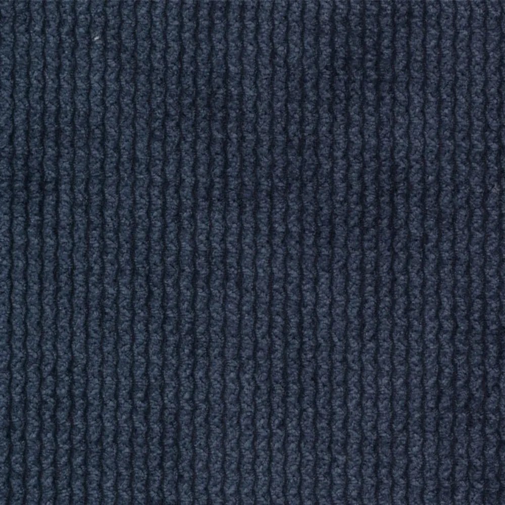 Pat albastru închis tapițat cu somieră 90x200 cm Barker – Ropez