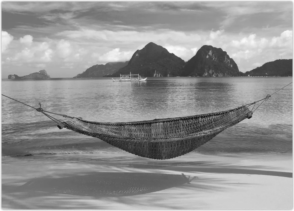 Tablou - Hamac pe plajă (70x50 cm)