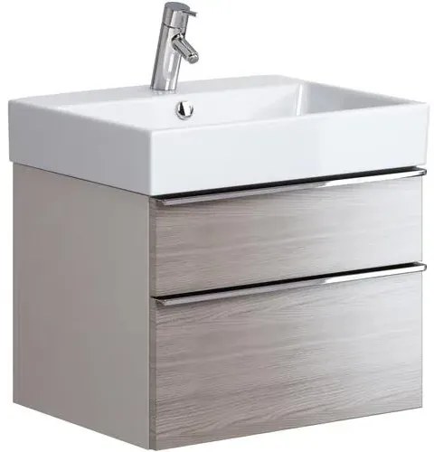 Dulap baie suspendat pentru lavoar 60 cm stejar Cersanit Metropolitan