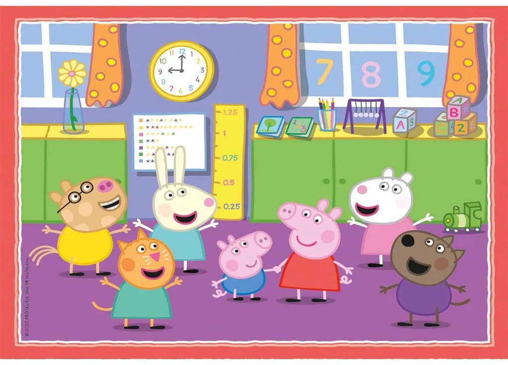 Peppa malac Picnic and School 4 az 1-ben puzzle Clementoni