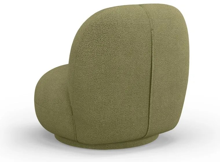 Fotoliu verde cu tapițerie din stofă bouclé Chuck – Micadoni Home