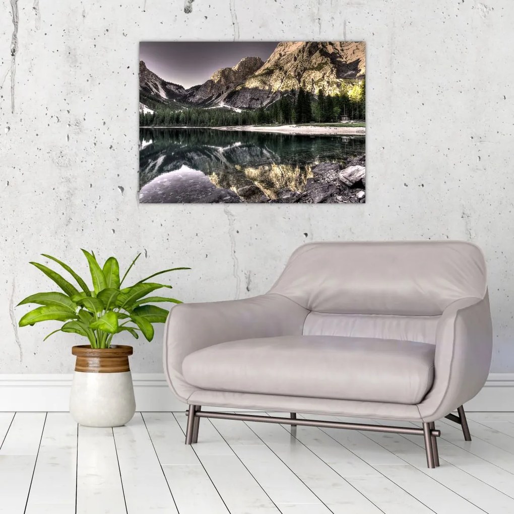 Tablou cu lac montan (70x50 cm)