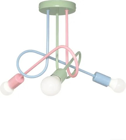 Lustră aplicată OXFORD 3xE27/15W/230V verde/roz/albastru