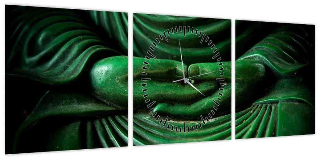 Tablou - Mâna lui Buddha (cu ceas) (90x30 cm)