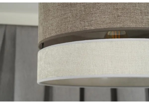 Lustră pe cablu Duolla DOUBLE 1xE27/15W/230V d. 40 cm maro/gri