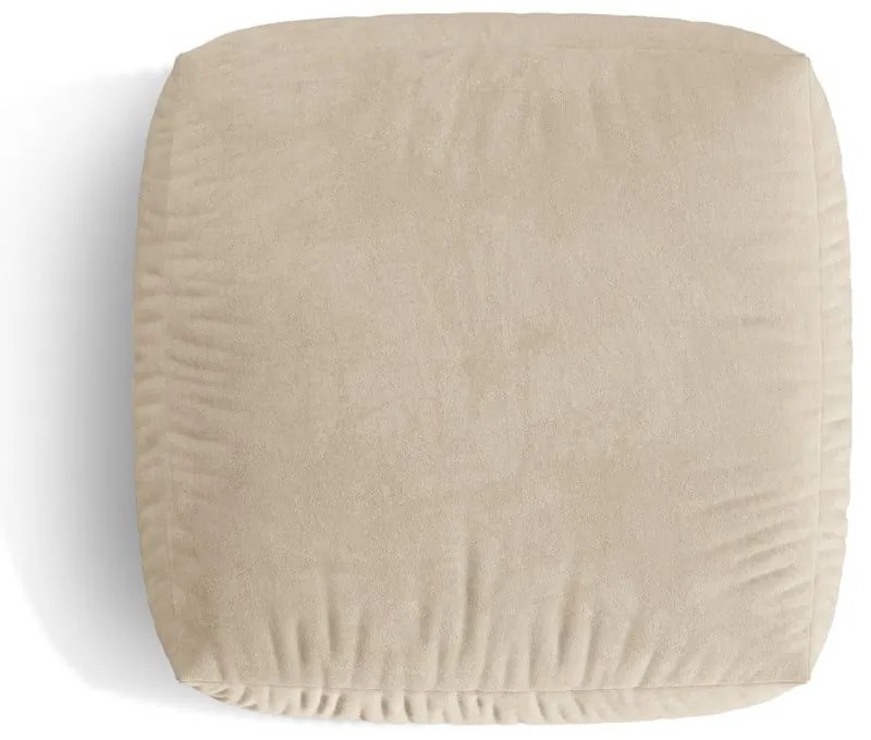 Taburet modular bej cu tapițerie din catifea Martina – Micadoni