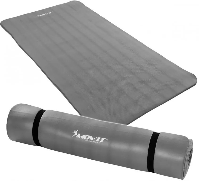 Covor de exerciții yoga MOVIT 190 x 100 x 1,5 cm gri