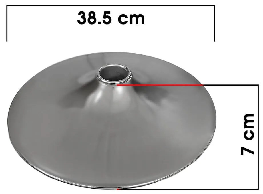 Baza rotunda rezistenta din otel cromat pentru scaune bar