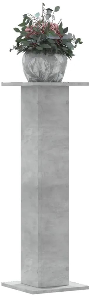 vidaXL Suport de plante, 2 buc., gri beton, 30x30x95 cm lemn prelucrat