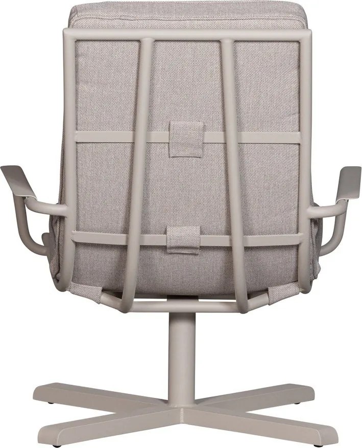 Fotoliu de grădină grej din metal/capitonat Coosa – WOOOD