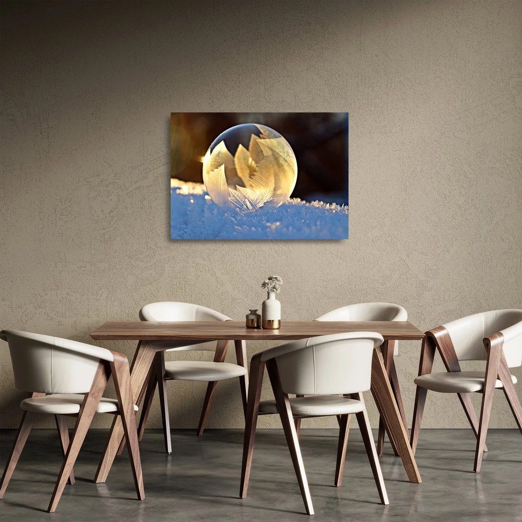 Tablou pe sticlă cu bulină înghețată (70x50 cm)