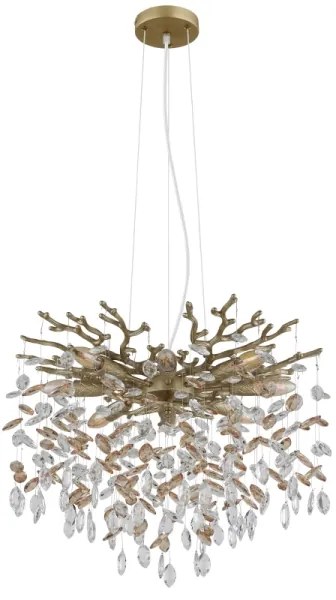 Globo 64138H1G - Candelabru cu cablu QUEENA, 8xE14/40W/230V, auriu