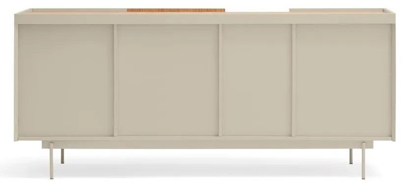 Comodă bej-natural joasă cu aspect de lemn de stejar 180x78 cm Otto – Teulat