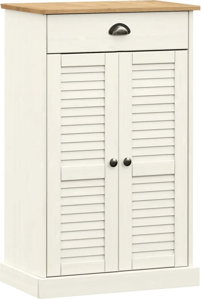 vidaXL Dulap de pantofi VIGO, alb, 60x35x96 cm, lemn masiv de pin