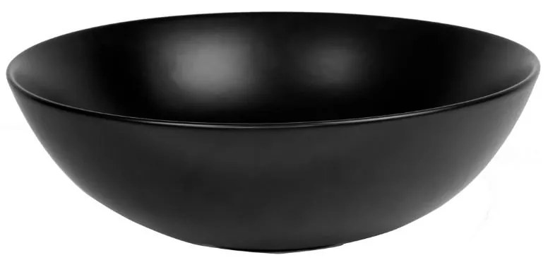 Lavoar pe blat Fluminia, Sexy Black, rotund, diametru 40 cm, negru mat