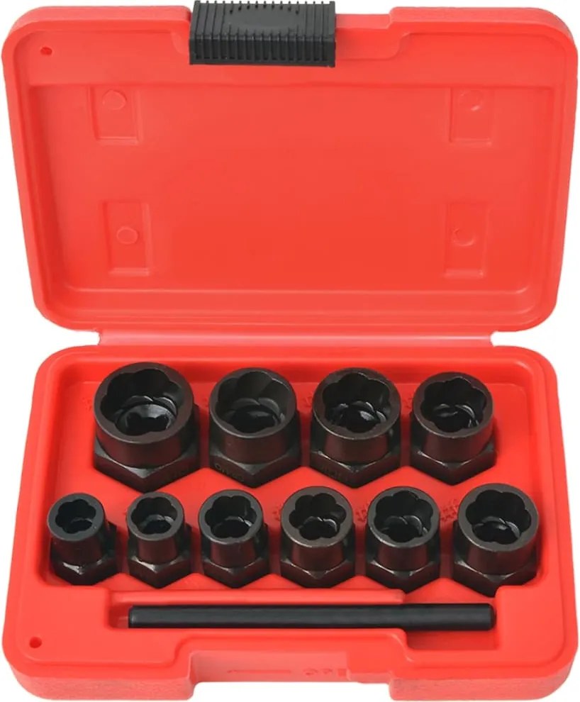 vidaXL Set extractor șuruburi și piulițe deteriorate din oțel, 11 piese