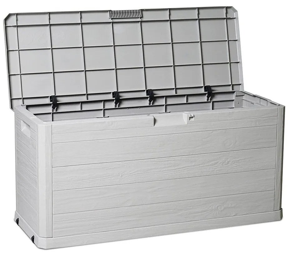 Cutie de depozitare pentru grădină gri deschis din plastic Woodys – Toomax