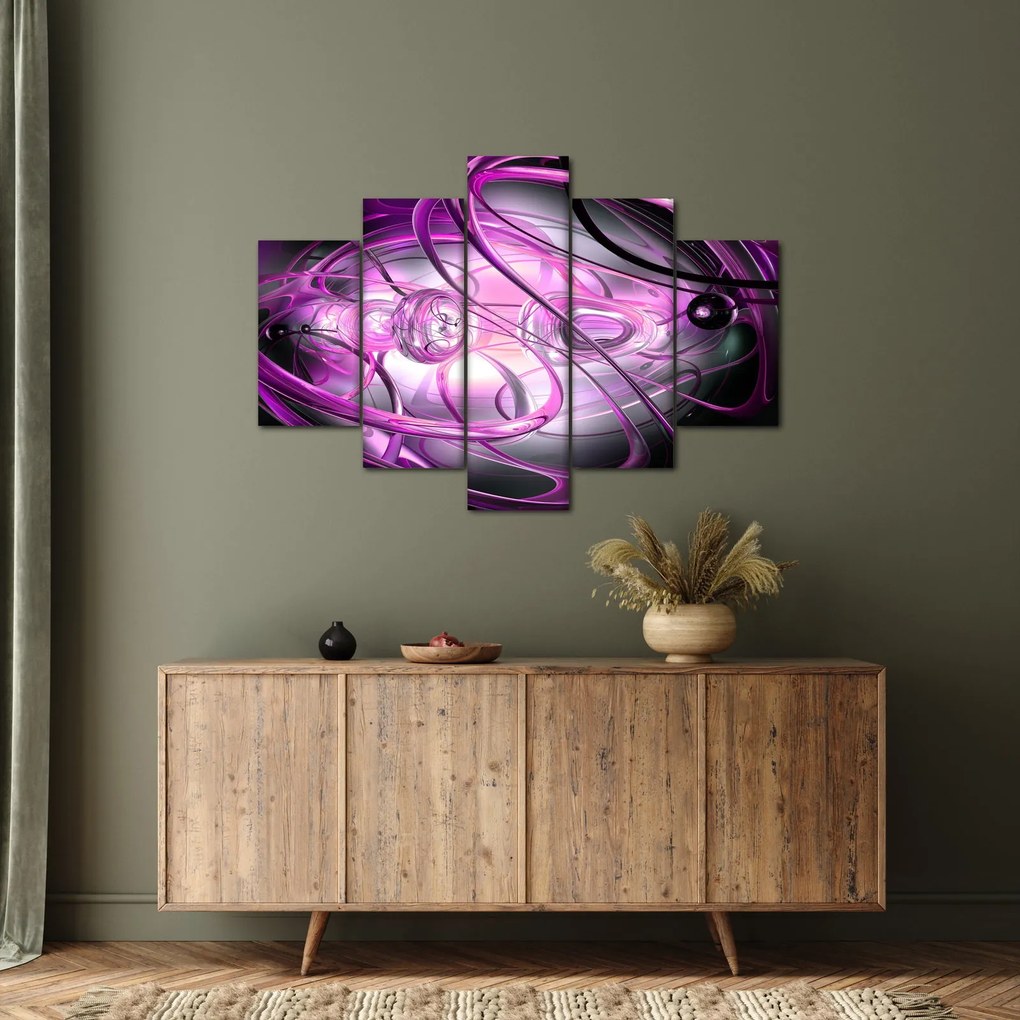 Tabloul cu abstracție frumoasă în violet (150x105 cm)