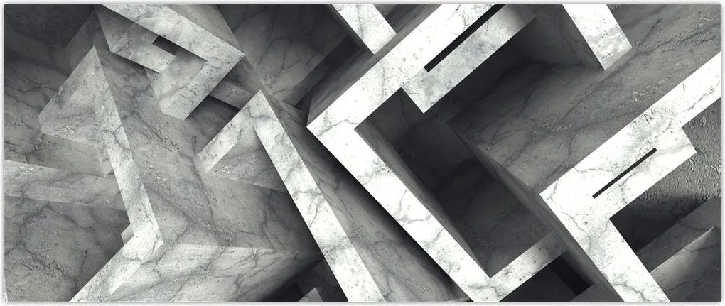 Tablou cu cuburi abstracte (120x50 cm)