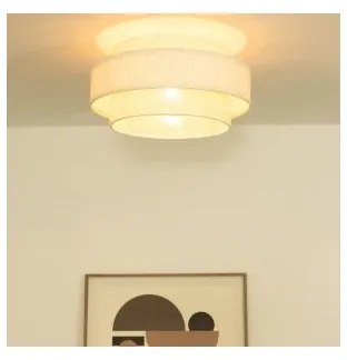 Plafonieră BOHO 1xE27/60W/230V, diametru 40 cm, crem/jută