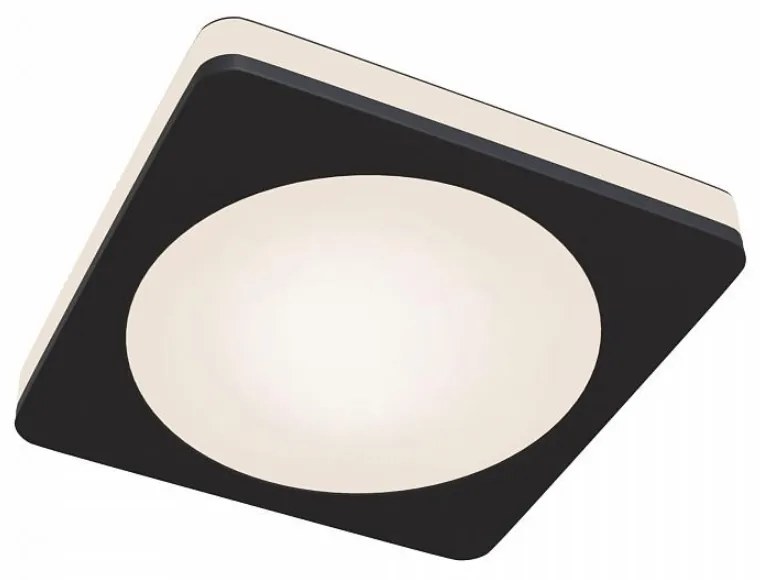 Spot LED patrat incastrabil negru Phanton 9,5cm