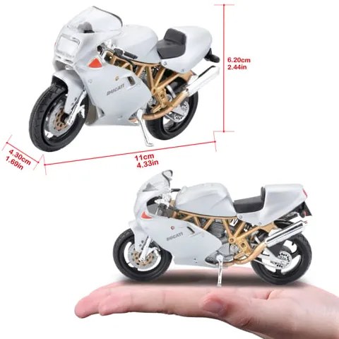 Macheta Motocicleta Bburago 1:18 Ducati Supersport 900FE Argintiu, BB51030-51063