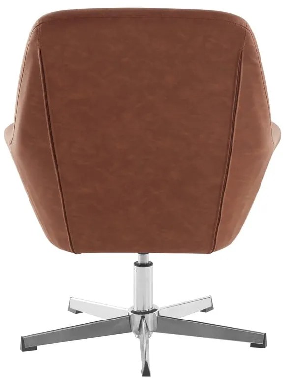 Fotoliu maro cu tapițerie din imitație de piele Naomi - Støraa