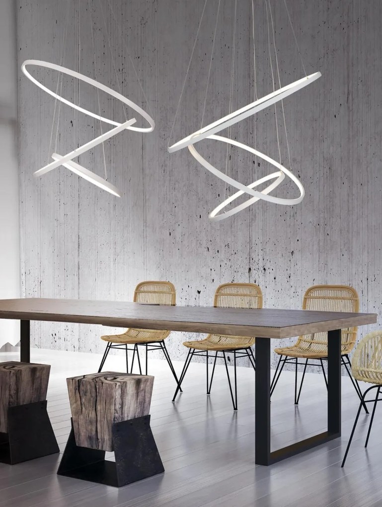 Lustra design modern circular cu 3 inele LED ROTUNDA