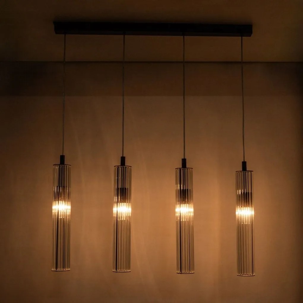 Lustra cu 4 pendule design modern ARIA titan periat