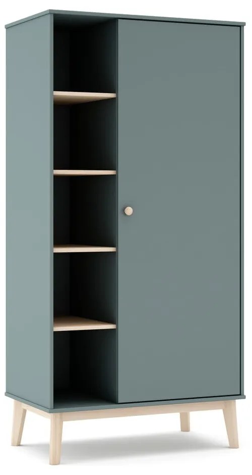 Șifonier de copii verde prăfuit 90x180x52 cm Esteban – Marckeric