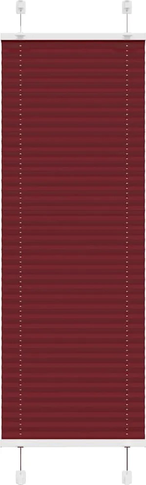 vidaXL Jaluzea plisată Bordeaux Roșu 45x100 cm Lățime țesătură 44,4 cm