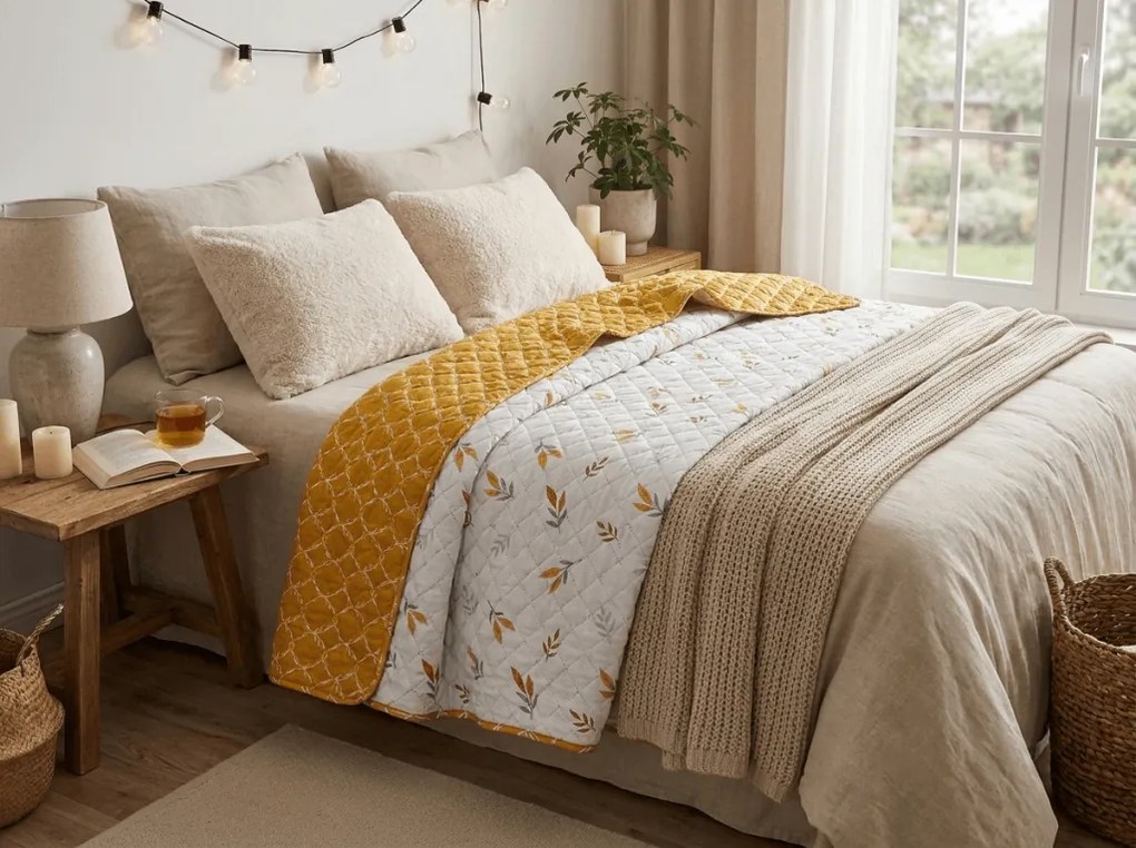 Cuvertura de pat VELIORA, alb Dimensiune: 220 x 240 cm