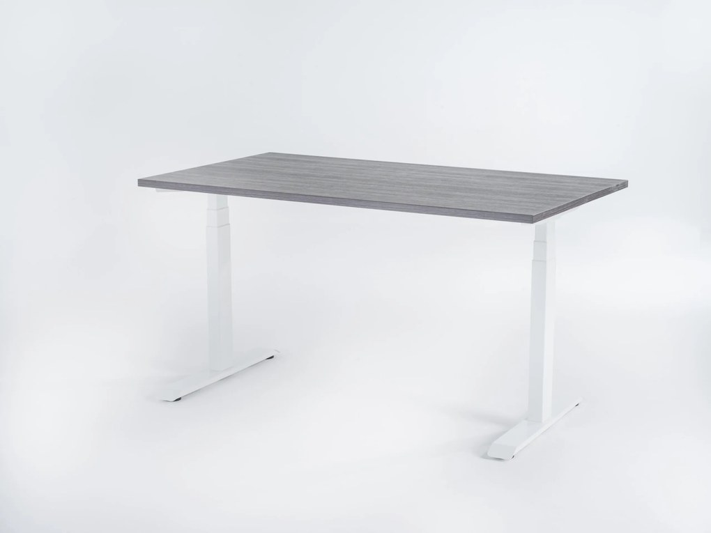 Birou reglabil electric Viva Upgrade 2.0, dual motor, 120 kg - 1600x800x25 - Logan - Alb