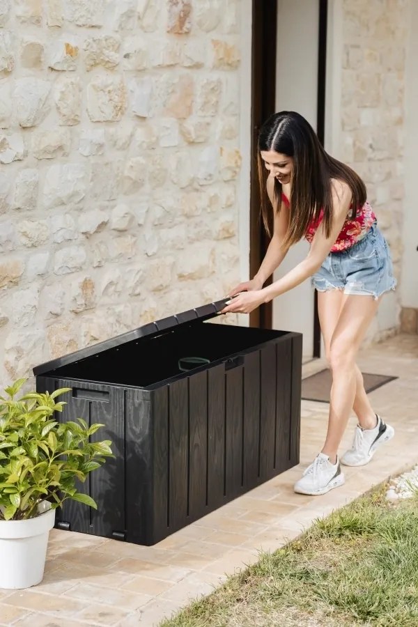 Cutie depozitare plastic gradina BRAVO 270 L - grafit