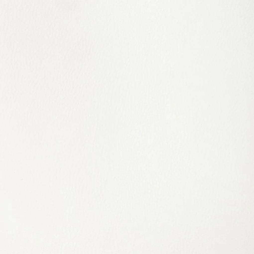 Scaune de bucatarie pivotante, 2 buc., alb, piele ecologica 2, Alb