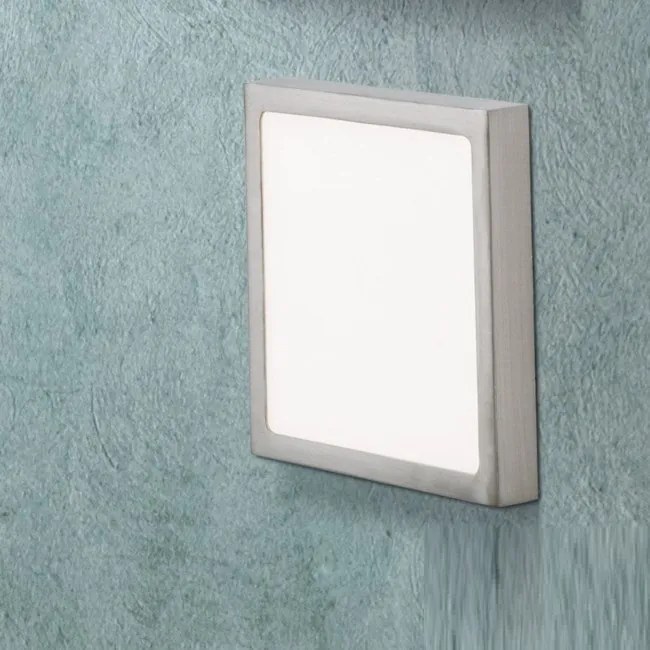 Plafoniera LED moderna design slim Lero 18x18cm aluminiu mat