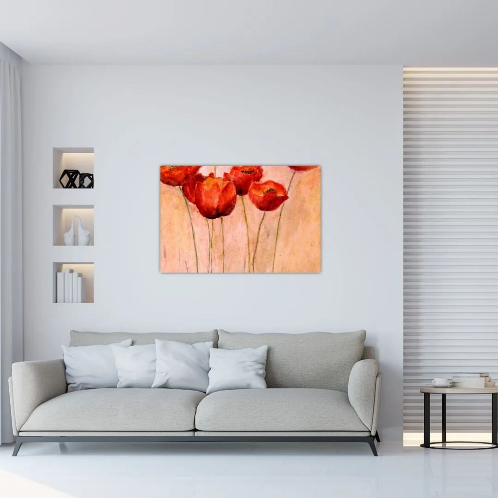 Tablou - Lalele roșii (90x60 cm)