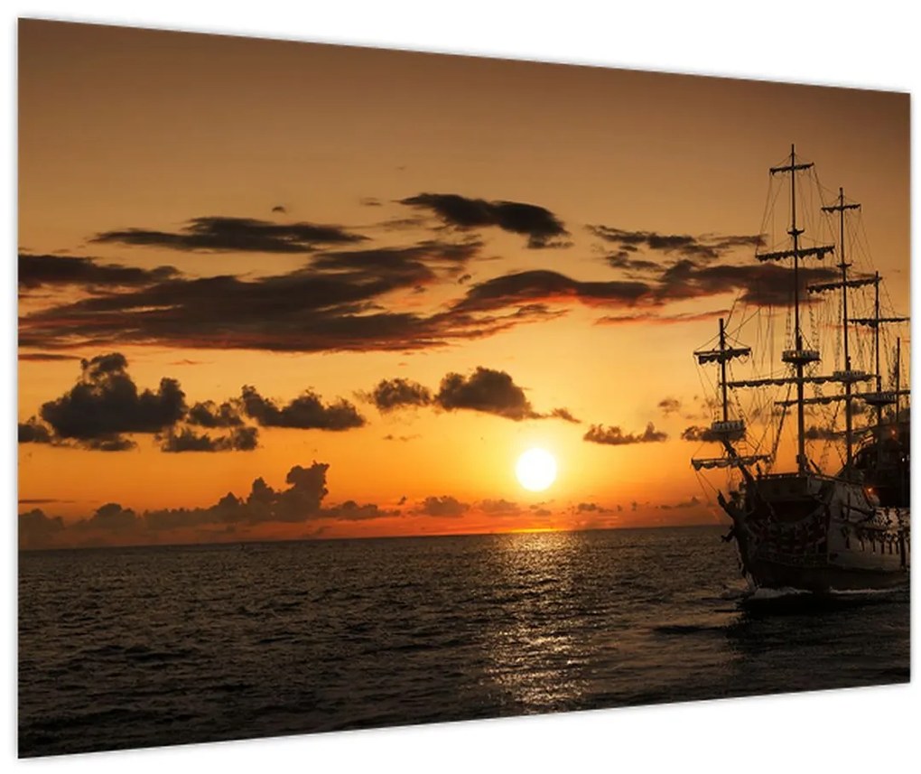 Tablou - Navă de pirați (90x60 cm)