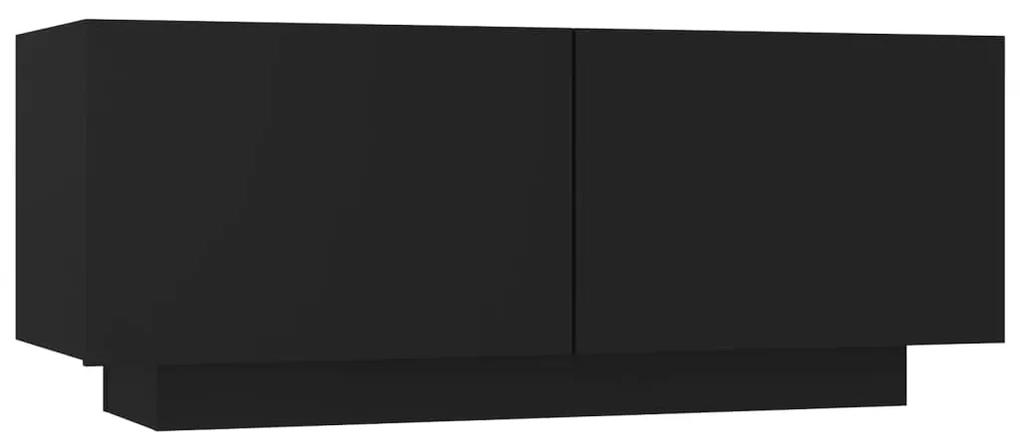 Comoda TV, negru, 100x35x40 cm, PAL 1, Negru