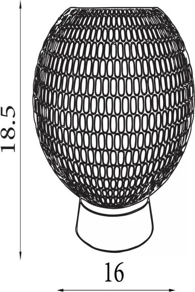 Searchlight EU67008PB - Lampă de masă LED MILA, 0,6 W, 3x AAA, verde