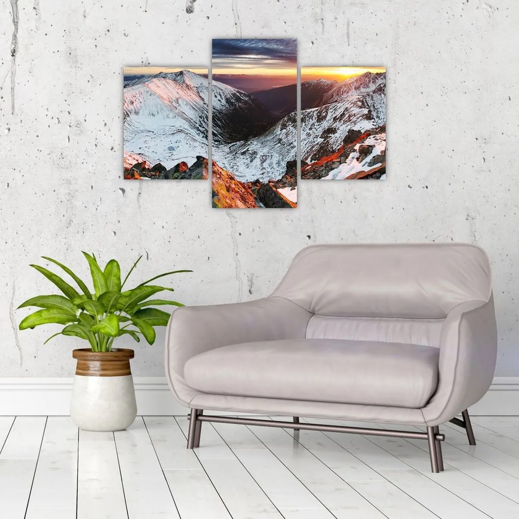 Tablou - Panoramă montană de iarnă (90x60 cm)