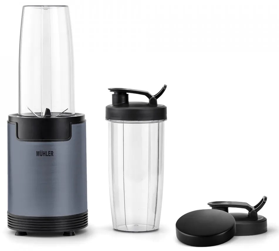 Blender Nutri Muhler MNB-688, 600W, 6 lame, 2 căni, cenușiu 648576