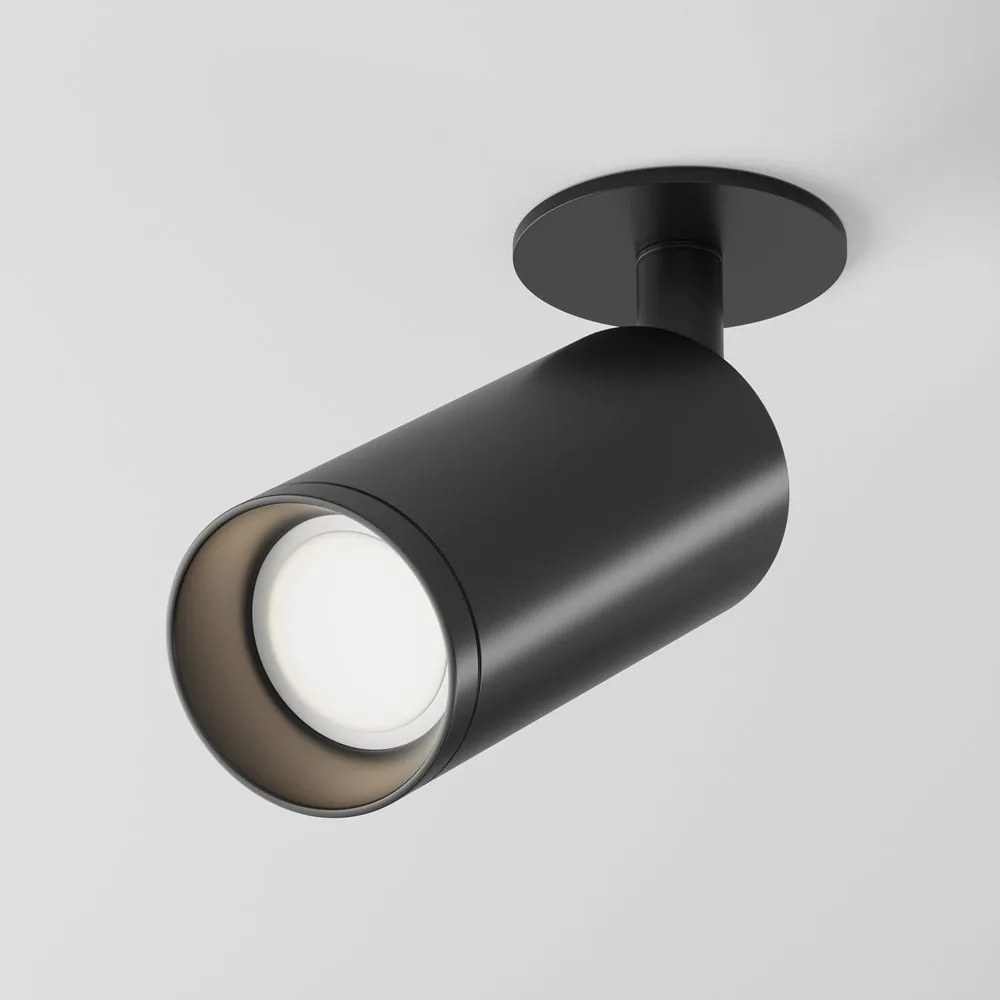 Spot incastrabil design tehnic Focus negru